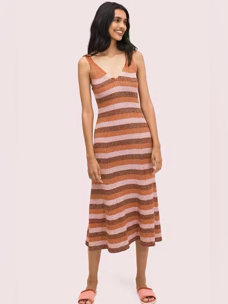 Kate Spade Sparkle Stripe Sweater Dress Nwot Large